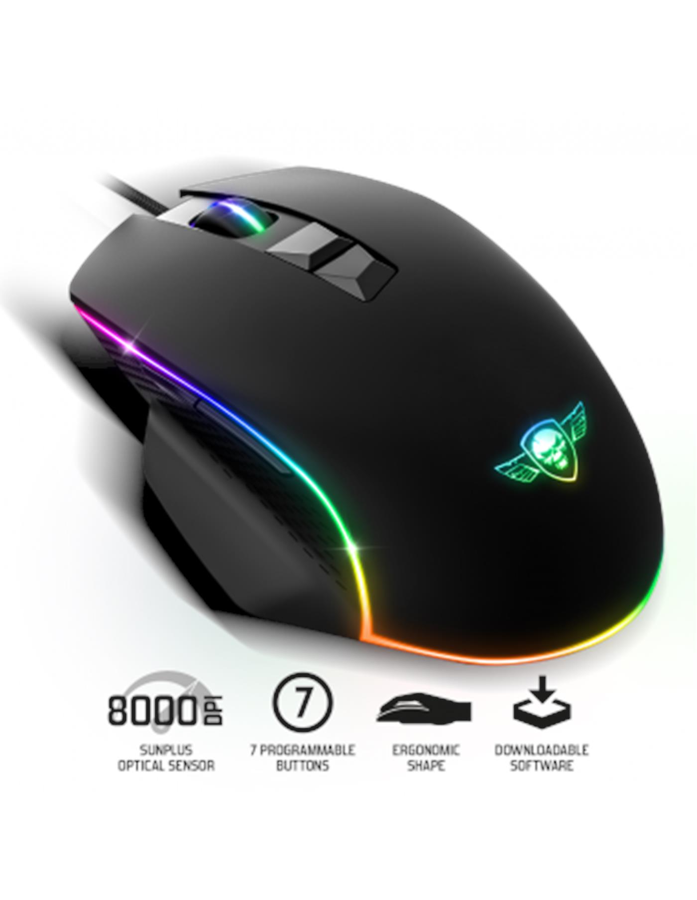 Raton Gaming Spirit Of Gamer Pro M1 Rgb 8000dpi Programable